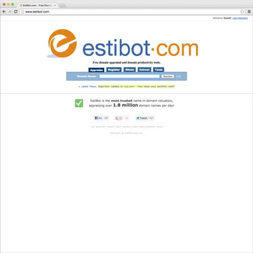 website picture estibot domain reviews